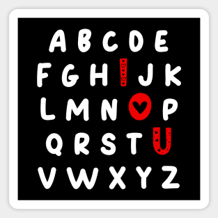 Alphabet ABC I Love You Valentines Day Funny English Teacher Magnet
